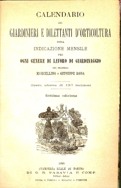 Cover  Calendario dei giardinieri e dilettanti d'orticoltura, ossia Indicazione mensile per ogni genere di lavoro di giardinaggio
