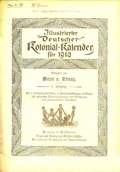 Cover  Illustrierter deutscher kolonial-kalender für ...