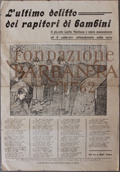 Cover  L'ultimo delitto dei rapitori di bambini : il piccolo Carlo Mattson è stato assassinato ed il cadavere abbandonato sulla neve