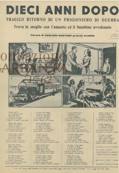 Cover  Dieci anni dopo : tragico ritorno di un prigioniero di guerra : trova la moglie con l'amante ed il bambino avvelenato