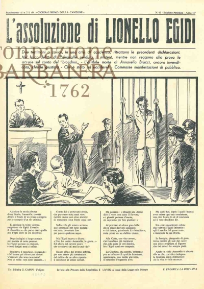 Cover  L'assoluzione di Lionello Egidi