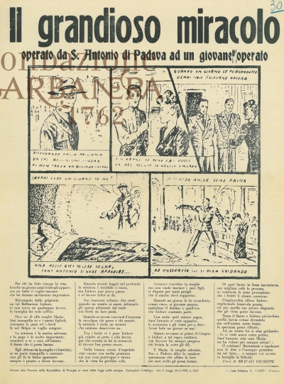 Cover  Il grandioso miracolo operato da s.Antonio di Padova ad un giovane operaio