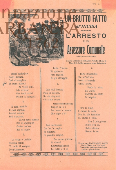 Cover  Un brutto fatto all'Incisa : l'arresto di un assessore comunale : nuova canzone