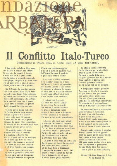 Cover  Il conflitto italo-turco : composizione in ottava rima