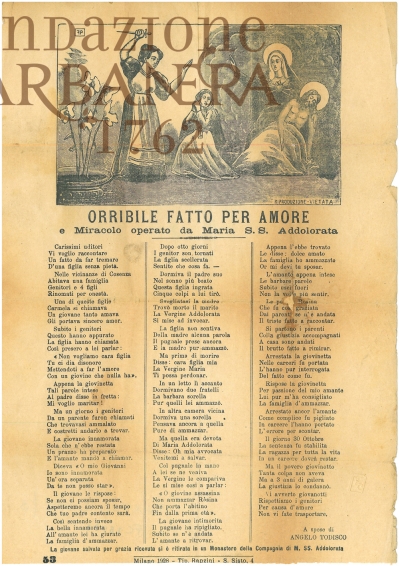 Cover  Orribile fatto per amore e miracolo operato da Maria S.s. Addolorata