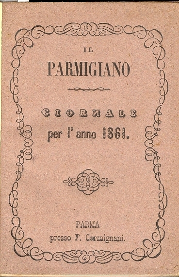 Cover  Il parmigiano : giornale per l'anno ...