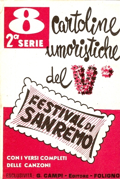 Cover  8 Cartoline umoristiche del 5. Festival di Sanremo : con i versi completi delle canzoni