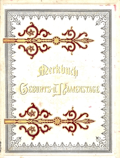 Cover  Merkbuch für geburts und namenstage