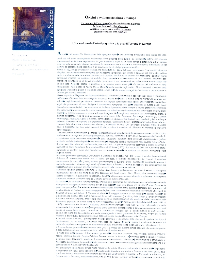 Cover  Origini e sviluppo del libro a stampa
