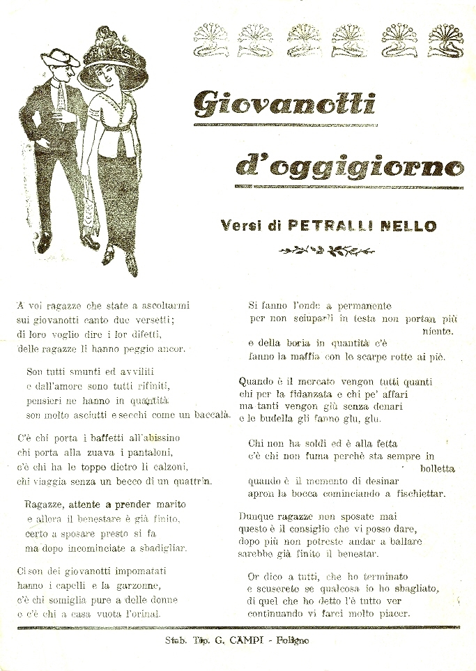 Cover  Giovanotti d'oggigiorno