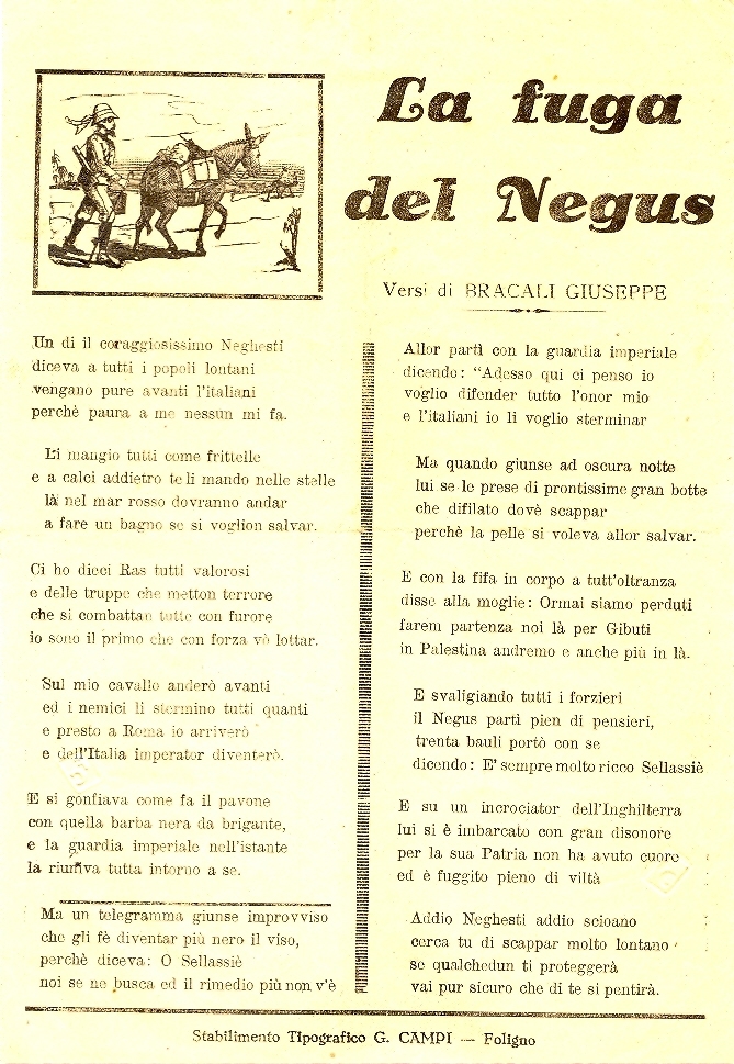 Cover  La fuga del Negus