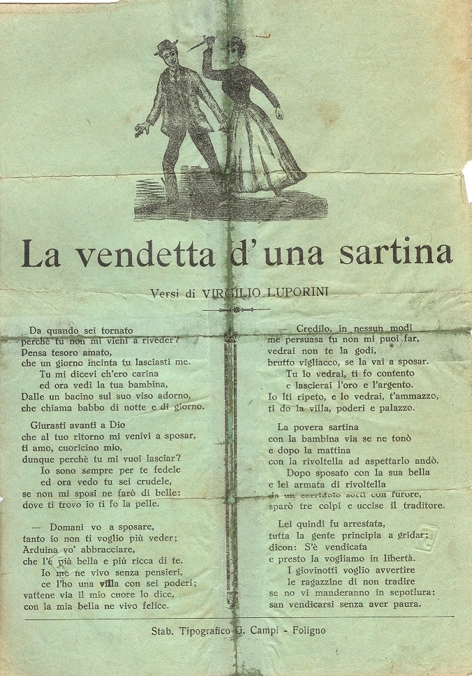 Cover  La vendetta d'una sartina