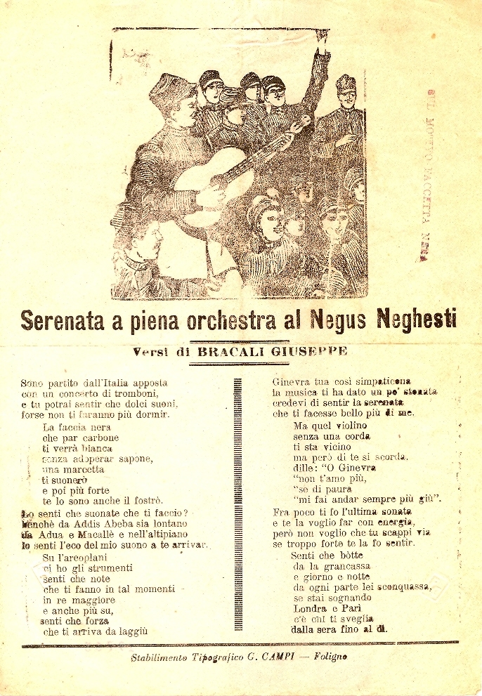Cover  Serenata a piena orchestra al Negus Neghesti