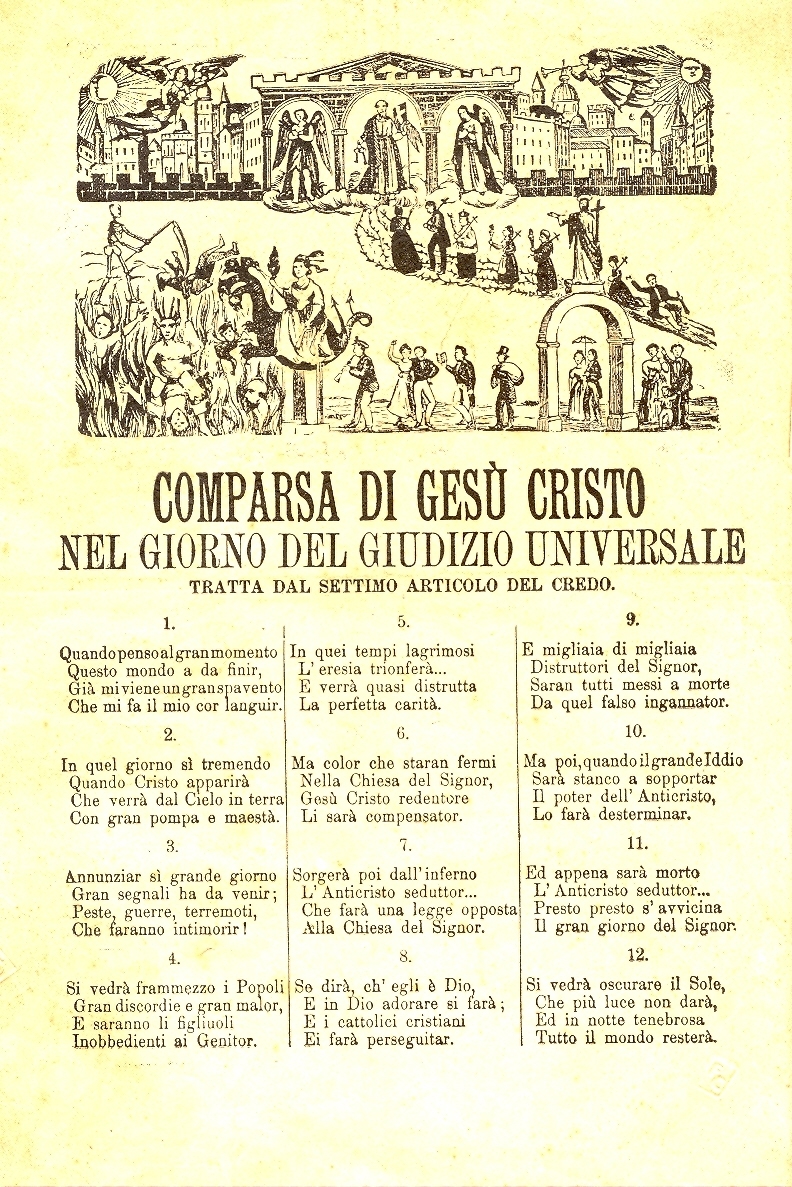 Cover  Comparsa di Gesù Cristo nel giorno del Giudizio universale : tratta dal settimo articolo del Credo