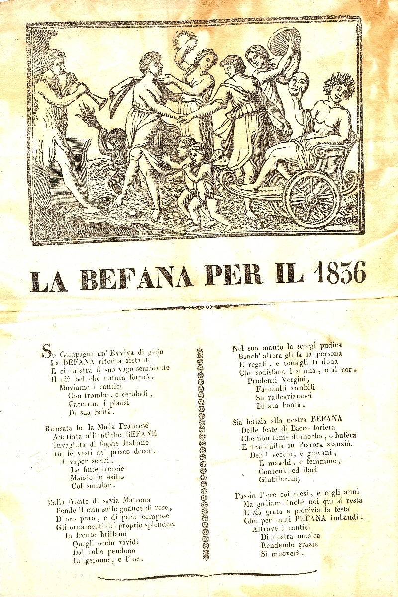 Cover  La befana per il 1836