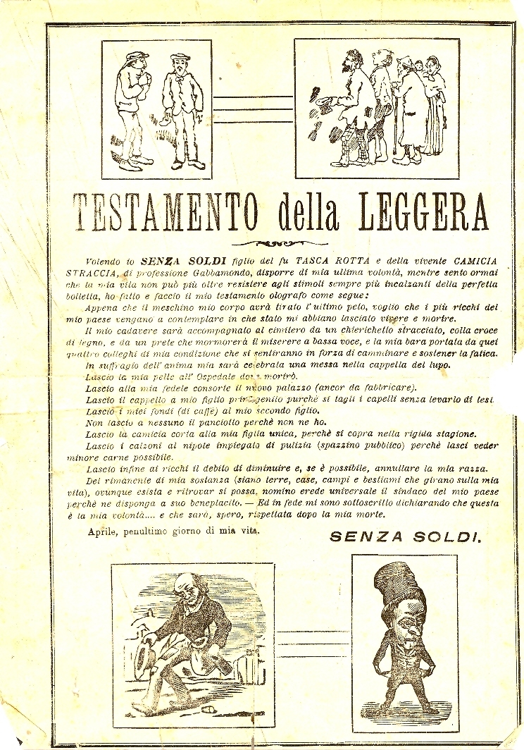 Cover  Testamento della leggera