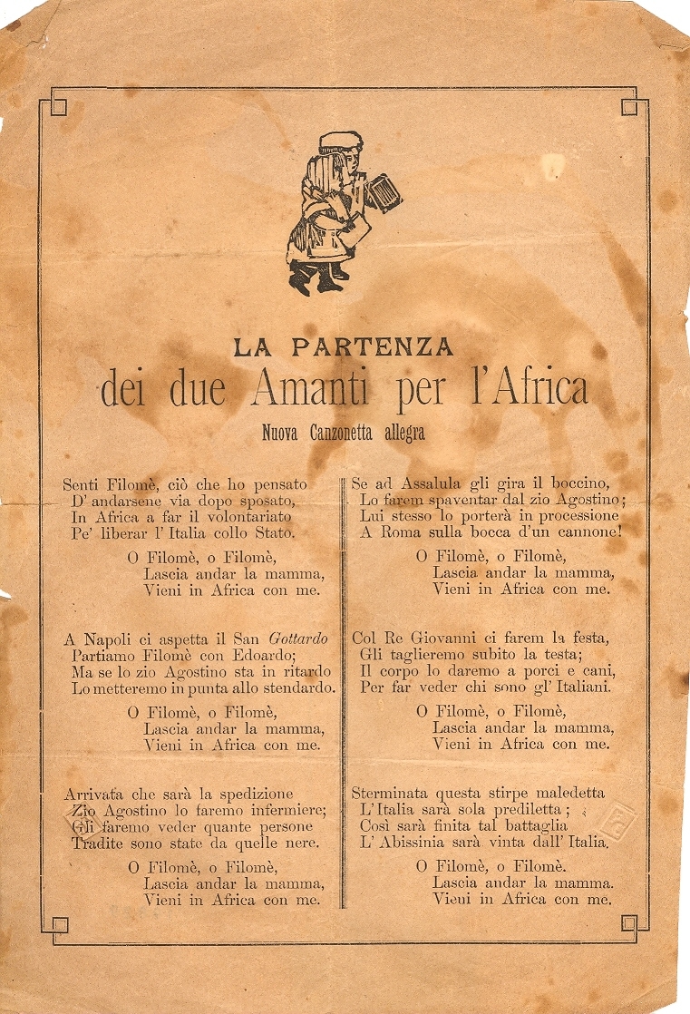 Cover  La partenza dei due amanti per l'Africa : nuova canzonetta allegra