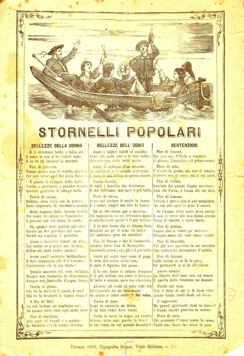 Cover  Stornelli popolari