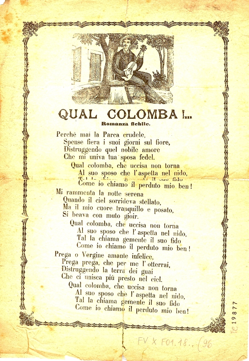 Cover  Qual colomba! ... : romanza flebile
