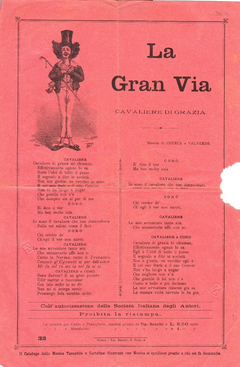 Cover  La Gran via : cavaliere di grazia