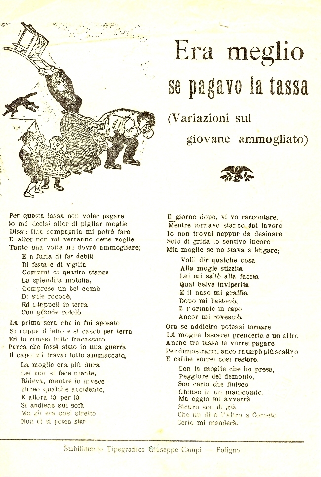 Cover  Era meglio se pagavo la tassa (variazioni sul giovane ammogliato)