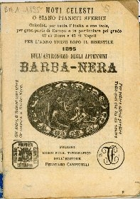 Cover  Moti celesti, o siano Pianeti sferici calcolati per tutta l'Italia, e sue isole, e per gran parte di Europa, ed in particolare per il polo 42. di Roma, e 41. di Napoli per l'anno terzo dopo il bisestile 1895
