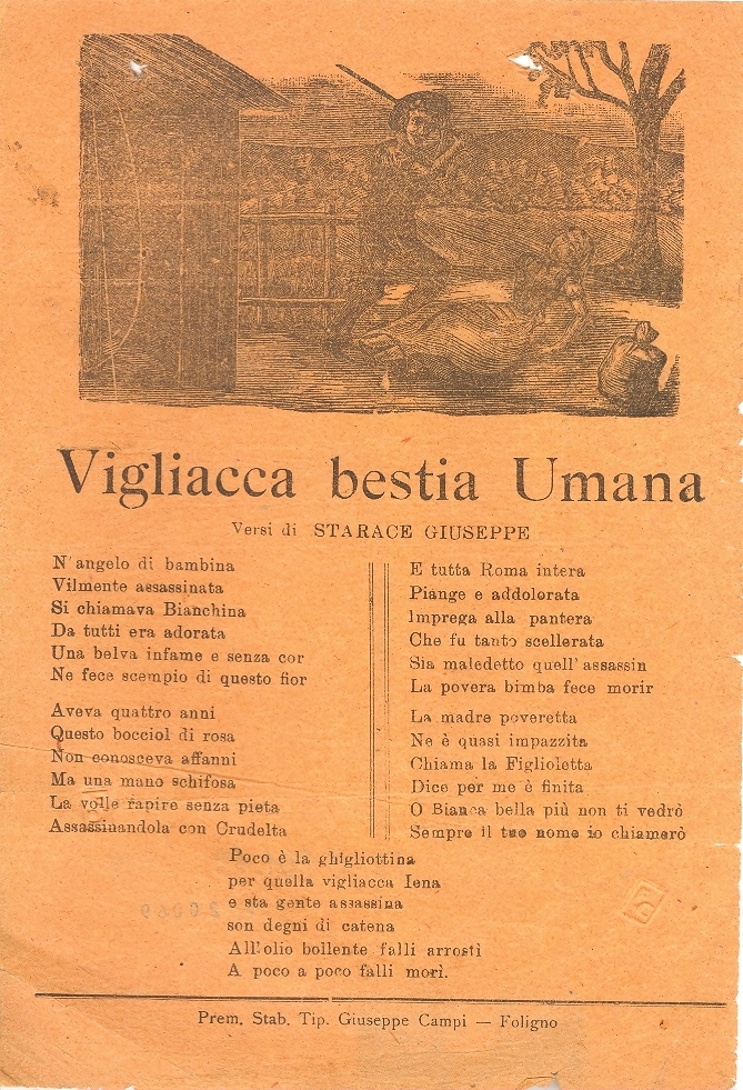 Cover  Vigliacca bestia umana