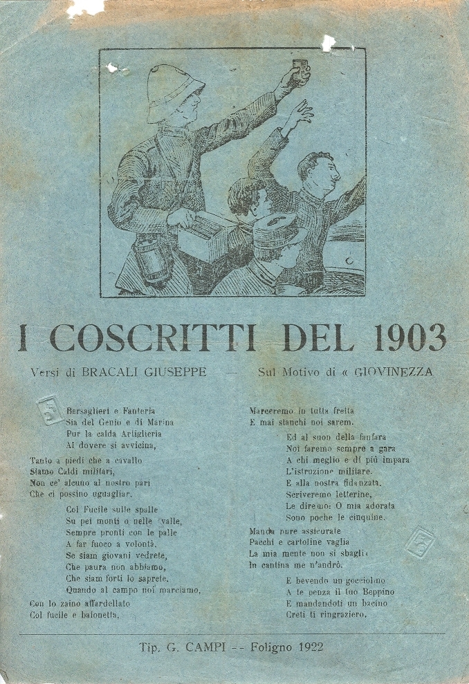 Cover  I coscritti del 1903