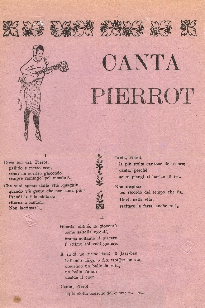 Cover  Canta Pierrot