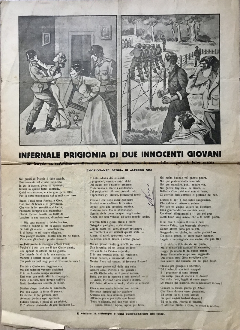 Cover  Infernale prigionia di due innocenti giovani : che durante un rastrellamento di uomini di ogni età, caddero tra le zanne delle sanguinarie belve naziste