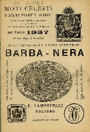 Cover  Moti celesti, o siano Pianeti sferici calcolati per l'Italia, e sue isole e in particolare pel grado 42 di Roma e 41 di Napoli per l'anno 1937 (primo dopo il bisestile)