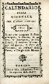Cover  Calendario, ossia Giornale per l'anno ...