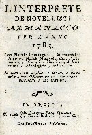 Cover  L'interprete de' novellisti : almanacco per l'anno ...