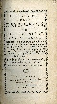 Cover  Le livre des comptes faits, ou Tarif general des monnoies, ... Par Barreme, arithméticien